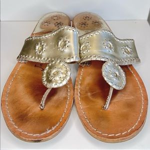 Women’s Jack Roger’s Gold Palm Beach Sandals. Size 8M